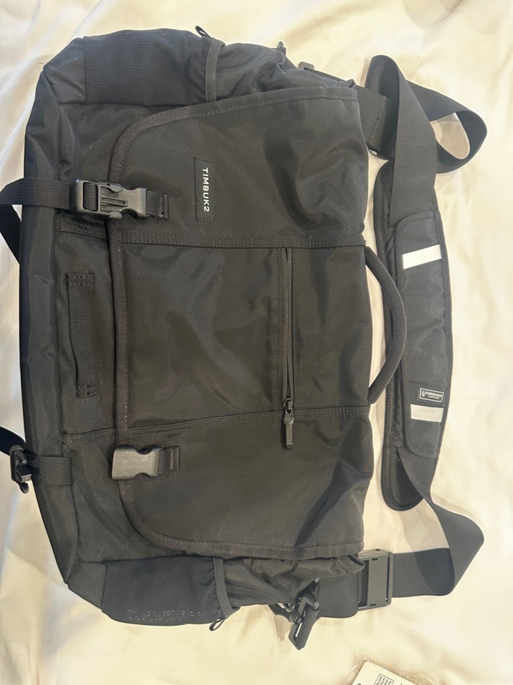 Timbuk2 Black Men's Messenger Bag with Reflective Strap